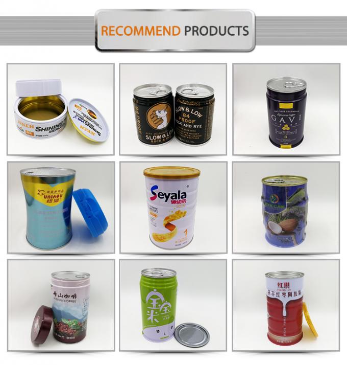 Las latas redondas reciclables Pringles del té del color rojo pueden clasificar el empaquetado